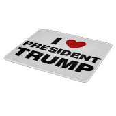 Planche À Découper I Love Président Trump Heart (Coin)