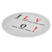 Planche À Découper I Love You-Hangman Style par Shirley Taylor (Coin)