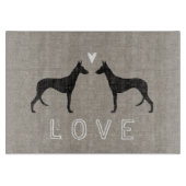 Planche À Découper Ibizan Hound Silhouettes Love (Devant)