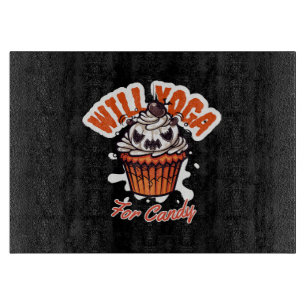 Planche À Découper Idée de Cupcake Halloween pour le Yoga des Mamans