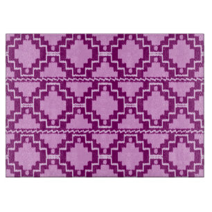 Planche À Découper Ikat Aztec Motif - Amethyst violet et violet