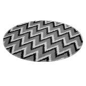 Planche À Découper Ikat Chevron Gris / Gris, Noir & Blanc (Coin)