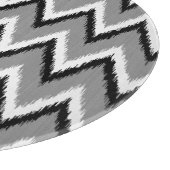 Planche À Découper Ikat Chevron Gris / Gris, Noir & Blanc (Coin)