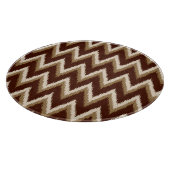 Planche À Découper Ikat Chevron Stripes - Chocolat Brown & Beige (Coin)