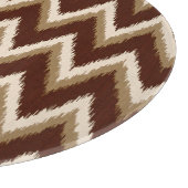 Planche À Découper Ikat Chevron Stripes - Chocolat Brown & Beige (Coin)
