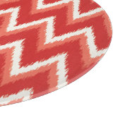 Planche À Découper Ikat Chevron Stripes - Rust Orange et Blanc (Coin)