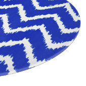 Planche À Découper Ikat Chevrons - Bleu cobalt et blanc (Coin)