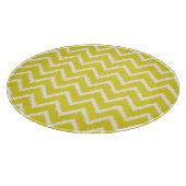 Planche À Découper Ikat Chevrons - moutarde jaune et blanc (Coin)
