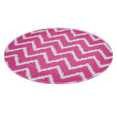 Planche À Découper Ikat Chevrons - Profond fuchsia rose et blanc (Coin)
