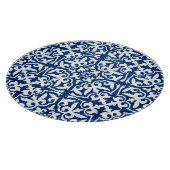 Planche À Découper Ikat damask pattern - Cobalt bleu et blanc (Coin)