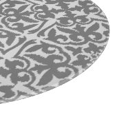 Planche À Découper Ikat damask pattern - gris clair et gris moyen (Coin)