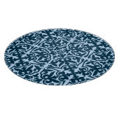 Planche À Découper Ikat damask pattern - Indigo foncé et bleu clair (Coin)