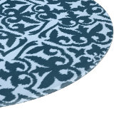 Planche À Découper Ikat damask pattern - Indigo foncé et bleu clair (Coin)