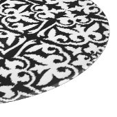 Planche À Découper Ikat damask pattern - noir et blanc (Coin)