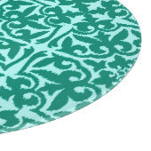 Planche À Découper Ikat damask pattern - Turquoise et Aqua (Coin)