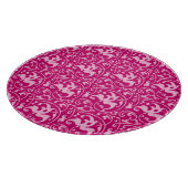 Planche À Découper Ikat Floral Damask - Fuchsia et rose pâle (Coin)