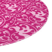 Planche À Découper Ikat Floral Damask - Fuchsia et rose pâle (Coin)