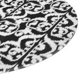 Planche À Découper Ikat Moorish Damask - blanc et noir (Coin)