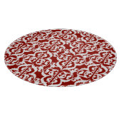 Planche À Découper Ikat Moorish Damask - rouge foncé et blanc (Coin)