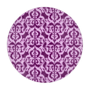 Planche À Découper Ikat Moorish Damask - violet et orchidée