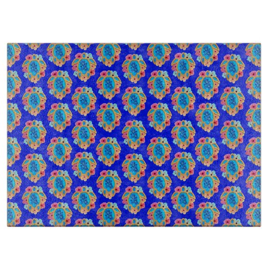 Planche À Découper Île Tropical Tortues de mer Floral (Devant)