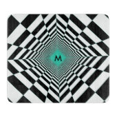 Planche À Découper Illusion blanche noire (Devant)