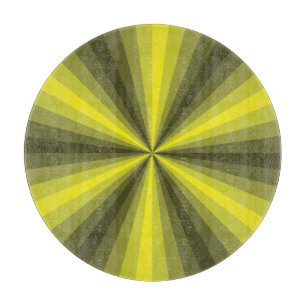 Planche À Découper Illusion optique Panneau de découpe en verre jaune