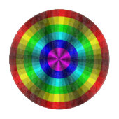 Planche À Découper Illusion optique Planche de coupe en verre arc-en- (Devant)