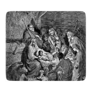 Planche À Découper Illustrated Christmas Nativity Scene