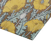 Planche À Découper Illustration Art Nouveau Poppy Fleur Jaune (Coin)