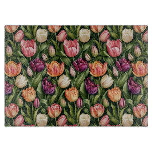 Planche À Découper Illustration botanique de tulipe raffinée