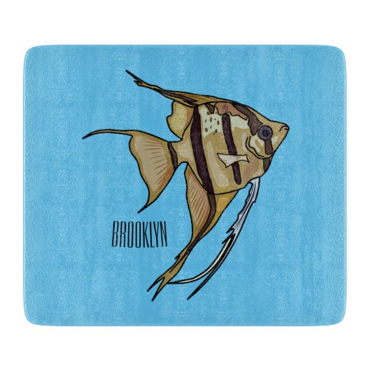 Planche À Découper Illustration d'angelfish (Devant)