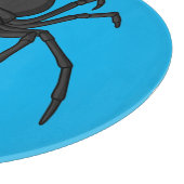 Planche À Découper Illustration d'araignée noire effrayante (Coin)