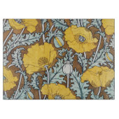 Planche À Découper illustration d'art pavot fleur jaune (Devant)