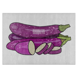 Planche À Découper Illustration d'aubergine