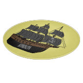 Planche À Découper Illustration de bateau pirate (Coin)