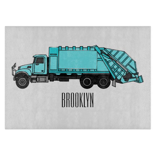 Planche À Découper Illustration de camion à ordures (Devant)