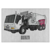 Planche À Découper Illustration de camion à ordures (Devant)