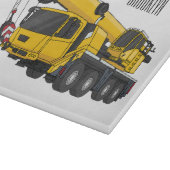 Planche À Découper Illustration de camion de grue (Coin)