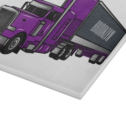 Planche À Découper Illustration de camion semi-remorque (Coin)