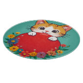 Planche À Découper Illustration de chat mignon (Coin)