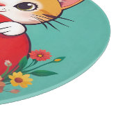 Planche À Découper Illustration de chat mignon (Coin)