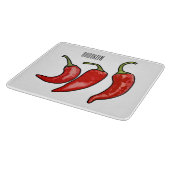 Planche À Découper Illustration de chili (Coin)
