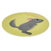 Planche À Découper Illustration de chinchilla gris mignon (Coin)