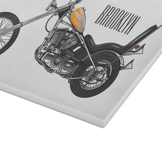 Planche À Découper Illustration de Chopper Motorcycle 1950 (Coin)