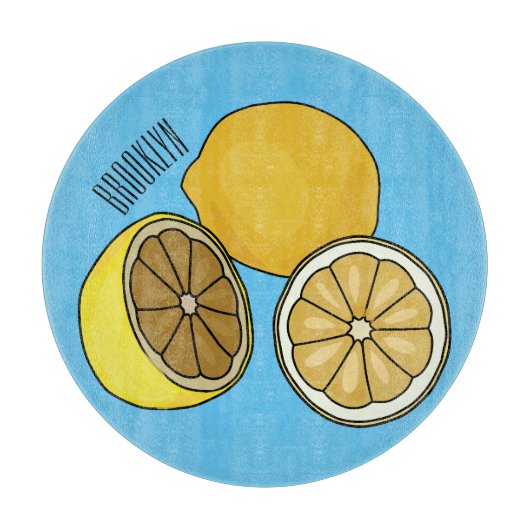 Planche À Découper Illustration de citron (Devant)
