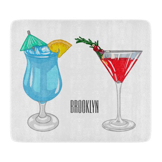 Planche À Découper Illustration de cocktail (Devant)