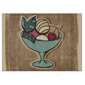 Planche À Découper Illustration de crème glacée dans le rétro style (Devant)