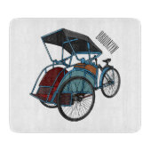 Planche À Découper Illustration de cyclo-pousse (Devant)