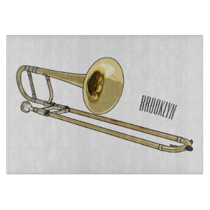 Planche À Découper Illustration de dessin animé de Trombone